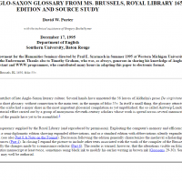 AWED - An Eleventh-Century Anglo-Saxon Glossary from Ms. Brussels, Royal Library 1650: An Edition and Source Study - screenshot