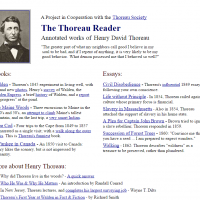 AWED - The Thoreau Reader: Annotated Works of Henry David Thoreau - screenshot